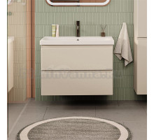 Тумба с раковиной SanStar Riana 80 подвесная, cappuccino, раковина Moduo 80