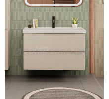 Тумба с раковиной SanStar Riana 100 подвесная, cappuccino, раковина Фостер 100