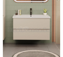 Тумба с раковиной SanStar Riana 100 подвесная, cappuccino, раковина Миранда 100