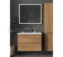 Мебель для ванной комнаты SanStar Riana 80 подвесная, дуб крафт золотой, раковина Como 80