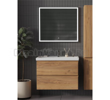 Мебель для ванной комнаты SanStar Riana 80 подвесная, дуб крафт золотой, раковина Фостер 80