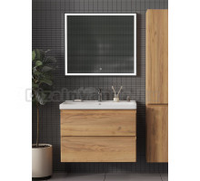 Мебель для ванной комнаты SanStar Riana 80 подвесная, дуб крафт золотой, раковина Moduo 80