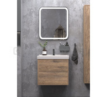 Мебель для ванной комнаты SanStar Siva 60 подвесная, дуб веллингтон табак, раковина Fest 60