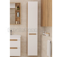 Шкаф-пенал для ванной SanStar Diva 30 матовый белый, дуб вотан