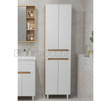 Шкаф-пенал для ванной SanStar Модена 50 матовый белый, дуб вотан