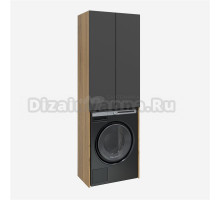 Шкаф над стиральной машиной SanStar Diva 65 графит софт, дуб вотан