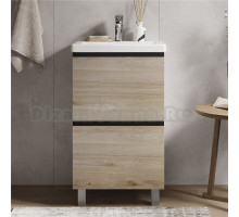 Тумба под раковину без столешницы Vigo Cross 50 напольная, 2 ящика, светлое дерево