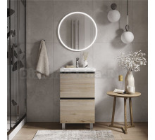 Мебель для ванной комнаты Vigo Cross 50 напольная, 2 ящика, светлое дерево