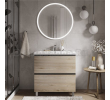 Мебель для ванной комнаты Vigo Cross 80 напольная, 2 ящика, светлое дерево