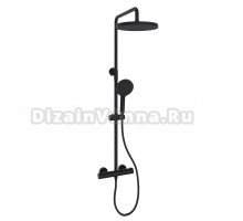 Душевая стойка Sancos Teo SC11001MB с термостатом, черный