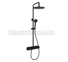 Душевая стойка Sancos Teo SC11002MB с термостатом, черный