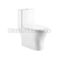 Унитаз-моноблок напольный AQUATEK Гелиос AQ2816T-00 глянцевый белый