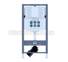 Инсталляция для унитаза AQUATEK Pneumo N49 INSP-0000002 пневматическое управление, крепление к полу и стене, с регулировкой по высоте, с шумоизоляцией