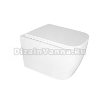 Унитаз подвесной AZARIO Legenda AZ-2305-AS безободковый, с микролифтом, глянцевый белый