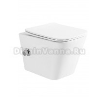 Унитаз подвесной AZARIO Hugo AZ-10007 с функцией биде, безободковый, с микролифтом, глянцевый белый