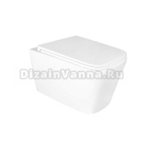 Унитаз подвесной AZARIO Mona AZ-0057 безободковый, с микролифтом, глянцевый белый