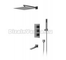 Душевой комплект D&K Bayern.Liszt DA2515606A04 С ВНУТРЕННЕЙ ЧАСТЬЮ, серый графит