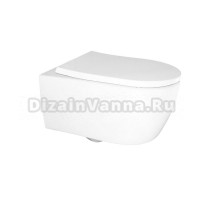 Унитаз подвесной AZARIO Nemi AZ-1293WH безободковый, с микролифтом, глянцевый белый