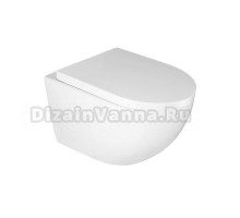 Унитаз подвесной AZARIO Ormi AZ-0253VD безободковый, с микролифтом, глянцевый белый