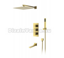 Душевой комплект D&K Bayern.Liszt DA2515607A04 С ВНУТРЕННЕЙ ЧАСТЬЮ, матовое золото