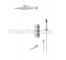 Душевой комплект D&K Bayern.Liszt DA2515608A04 С ВНУТРЕННЕЙ ЧАСТЬЮ, матовый белый