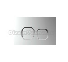 Кнопка смыва для унитаза AQUATEK KDI-0000058 АБС-пластик, цвет матовый хром, ободок хром