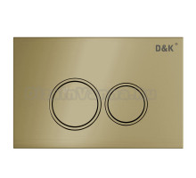 Кнопка смыва для унитаза D&K Bayern DB1529007 пластик, цвет матовое золото