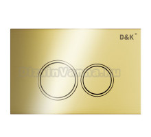 Кнопка смыва для унитаза D&K Bayern DB1529007.2 пластик, цвет золото глянец