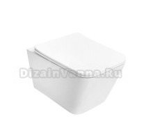 Унитаз подвесной AZARIO Indor AZ-9004WT безободковый, с микролифтом, глянцевый белый