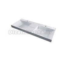 Раковина для ванной двойная Andrea Sozvezdie 120х48х15,5 см, прямоугольная, без стаканов