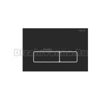 Кнопка смыва для унитаза AQUATEK KDI-0000064 АБС-пластик, цвет матовый черный, ободок хром