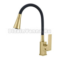 Смеситель для кухни ProHanss P61.4406.03 золотой сатин, черный