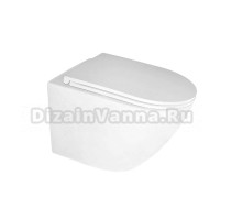 Унитаз подвесной AZARIO Eclat AZ-2381-A безободковый, с микролифтом, глянцевый белый