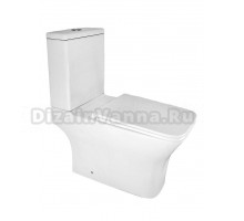 Унитаз-компакт напольный AZARIO Mari AZ-79143T безободковый, с микролифтом, глянцевый белый