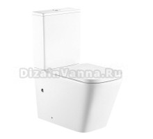 Унитаз-компакт напольный AZARIO Terra AZ-6003-A безободковый, с микролифтом, глянцевый белый