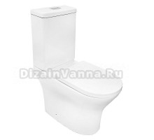 Унитаз-компакт напольный AZARIO Tesoro AZ-8501 безободковый, с микролифтом, глянцевый белый