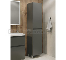 Шкаф-пенал для ванной Grossman Меркадо 40 L/R напольный, матовый графит