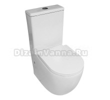 Унитаз-компакт напольный AZARIO Blanco AZ-T003B-R безободковый, с микролифтом, глянцевый белый