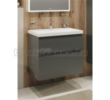 Тумба с раковиной Grossman Меркадо 60 подвесная, матовый графит