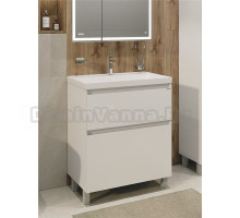 Тумба с раковиной Grossman Меркадо 60 напольная, матовая белая