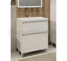 Тумба с раковиной Grossman Меркадо 70 напольная, матовая белая