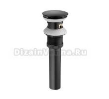 Донный клапан для раковины ARROW AG5807MB с переливом, матовый черный