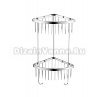 Полка ARROW AGJ20CU угловая, двойная, хром