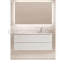 Мебель для ванной комнаты Sancos Folk 120 R подвесная, 2 ящика, bianco