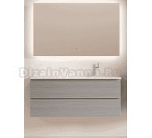 Мебель для ванной комнаты Sancos Folk 120 R подвесная, 2 ящика, ergraut soft