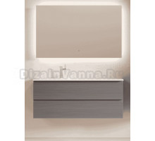 Мебель для ванной комнаты Sancos Folk 120 L подвесная, 2 ящика, grey soft