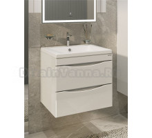 Тумба с раковиной Grossman Виста 50 подвесная, 2 ящика, белый глянец