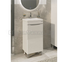 Тумба с раковиной Grossman Виста 40 напольная, белый глянец