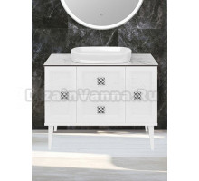 Тумба под раковину без столешницы ASB-Woodline Ницца 100 напольная, матовая белая