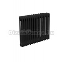 Радиатор стальной трубчатый Теплофорт 200084 3 трубы, 16 секций, боковое проходное подключение, RAL 9005